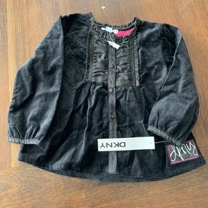 DKNY Black Velvet Tunic